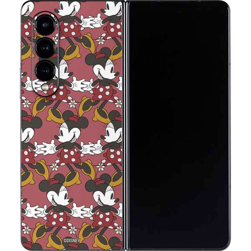Disney Minnie Mouse Dancing Pattern Galaxy Z Fold4 5G Skin